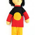 Handmade Cotton Doll with Aboriginal Flag Top