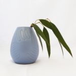 Small Light Blue Vase with Land Symbol