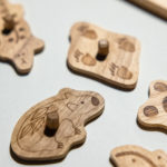 Wombat & Lizard Peg Puzzle-Natural Wood