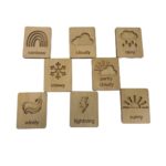 Wooden Weather Flash Cards