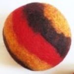 Aboriginal Felt Ball (Faded Lines) – Large