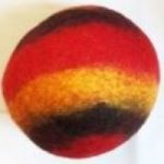 Aboriginal Felt Ball (Faded Lines) – Medium